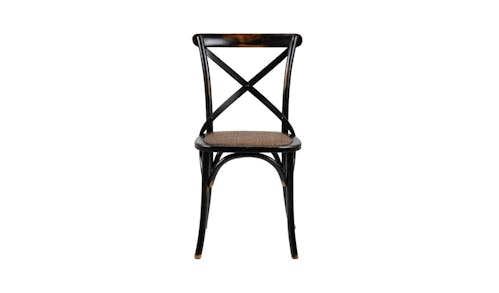 Urban Vintage Rattan Dining Chair - Black