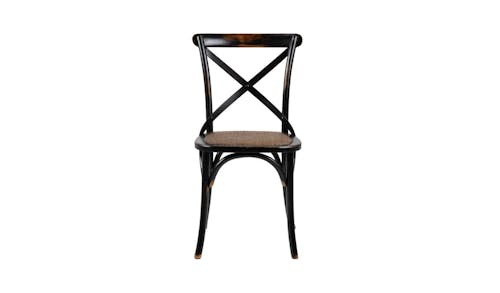 Urban Vintage Rattan Dining Chair - Black