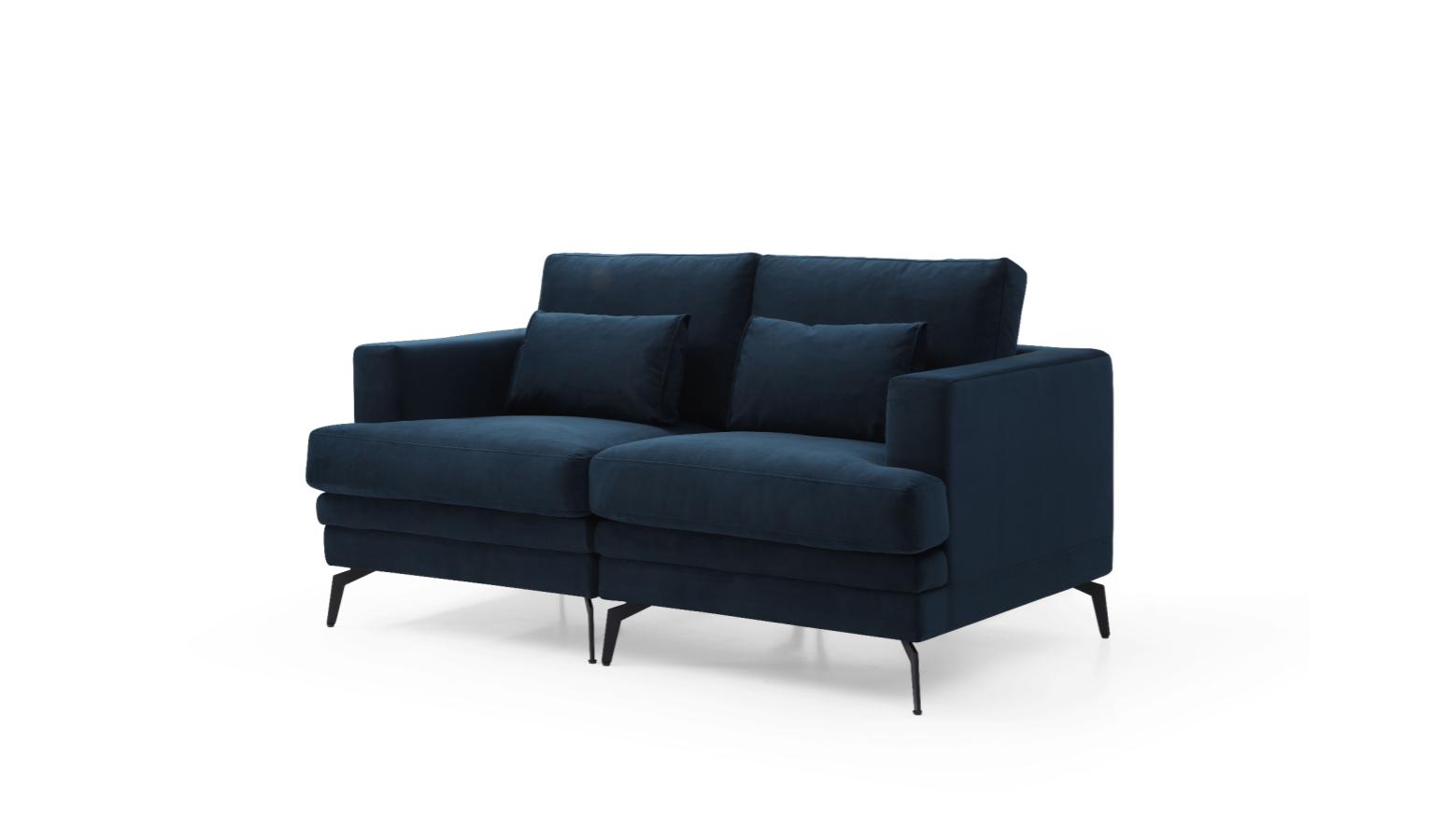 navy three seater sofa