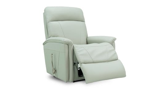 Enzo Full Leather Recliner with Metal Handle