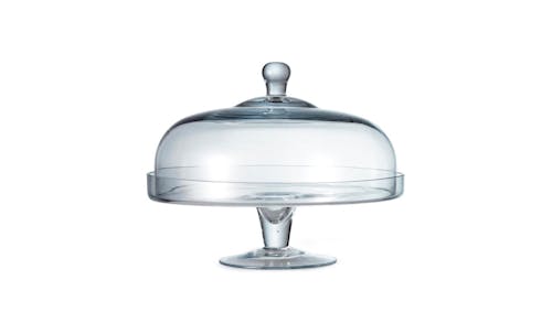 Salt&Pepper Salut Cake Stand with Glass Dome (09892)