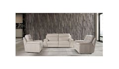 Alan Italian Made Full Leather Electric 3 Seater Recliner Sofa