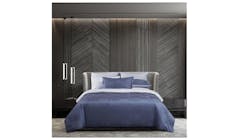 Kinu Cornwall Bedset Queen Size - Navy/Silver