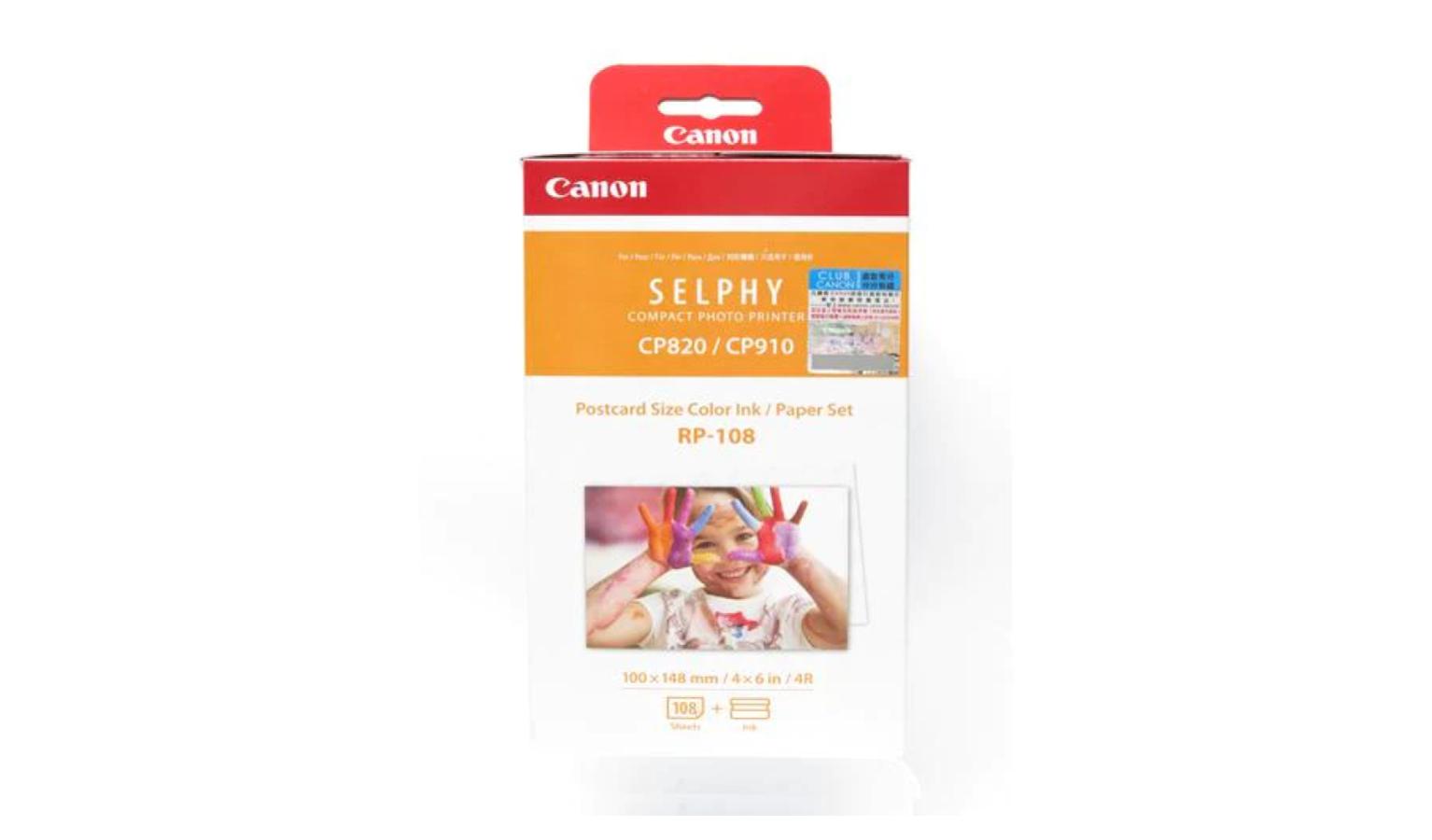 Canon Selphy CP1500 Printer (White) + RP108 Ink Cartridge Harvey