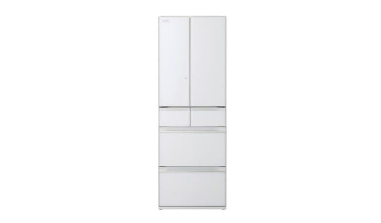 Hitachi 417L 6-Doors Refrigerator R-HWS540RS-XW - Crystal White