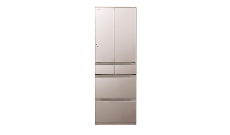 Hitachi 417L 6-Doors Refrigerator R-HWS540RS-XN - Crystal Champagne