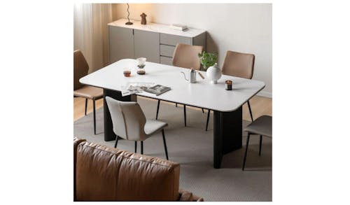Levi White Slate Top Dining Table 180cm