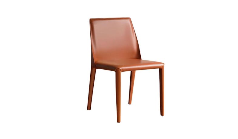 Saddle Leather Dining Chair - Tan