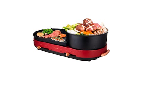 Mayer Multi-Functional Hot Pot with Grill MMHPG5 - Red