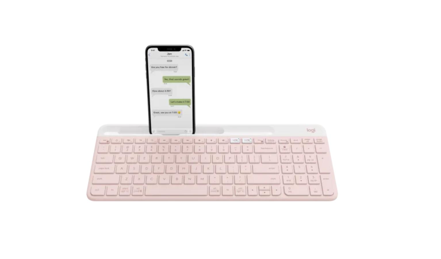 Logitech K580 Slim Multi-Device Wireless Keyboard - Rose