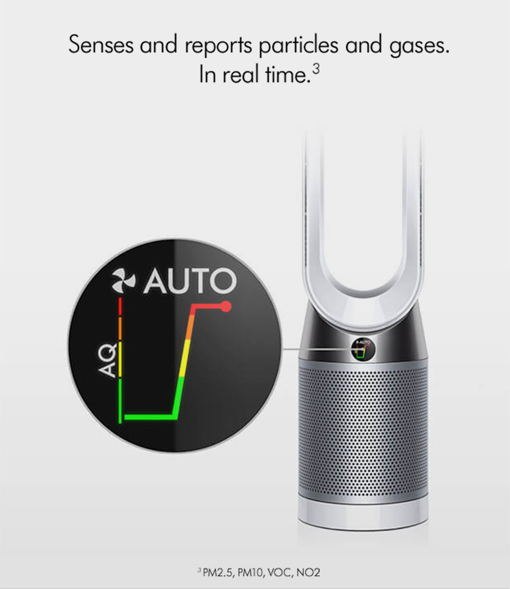 Dyson Pure Cool Air Purifier Tower Fan Tp04 Iron Blue Harvey Norman Singapore