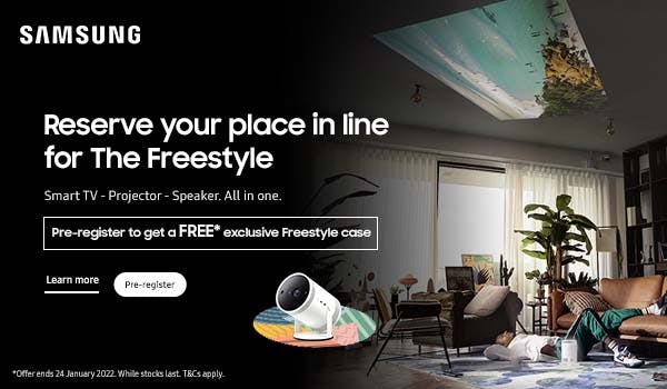Samsung The Freestyle Pre-Registration (6 to 24 Jan 2022) - Promo Banner