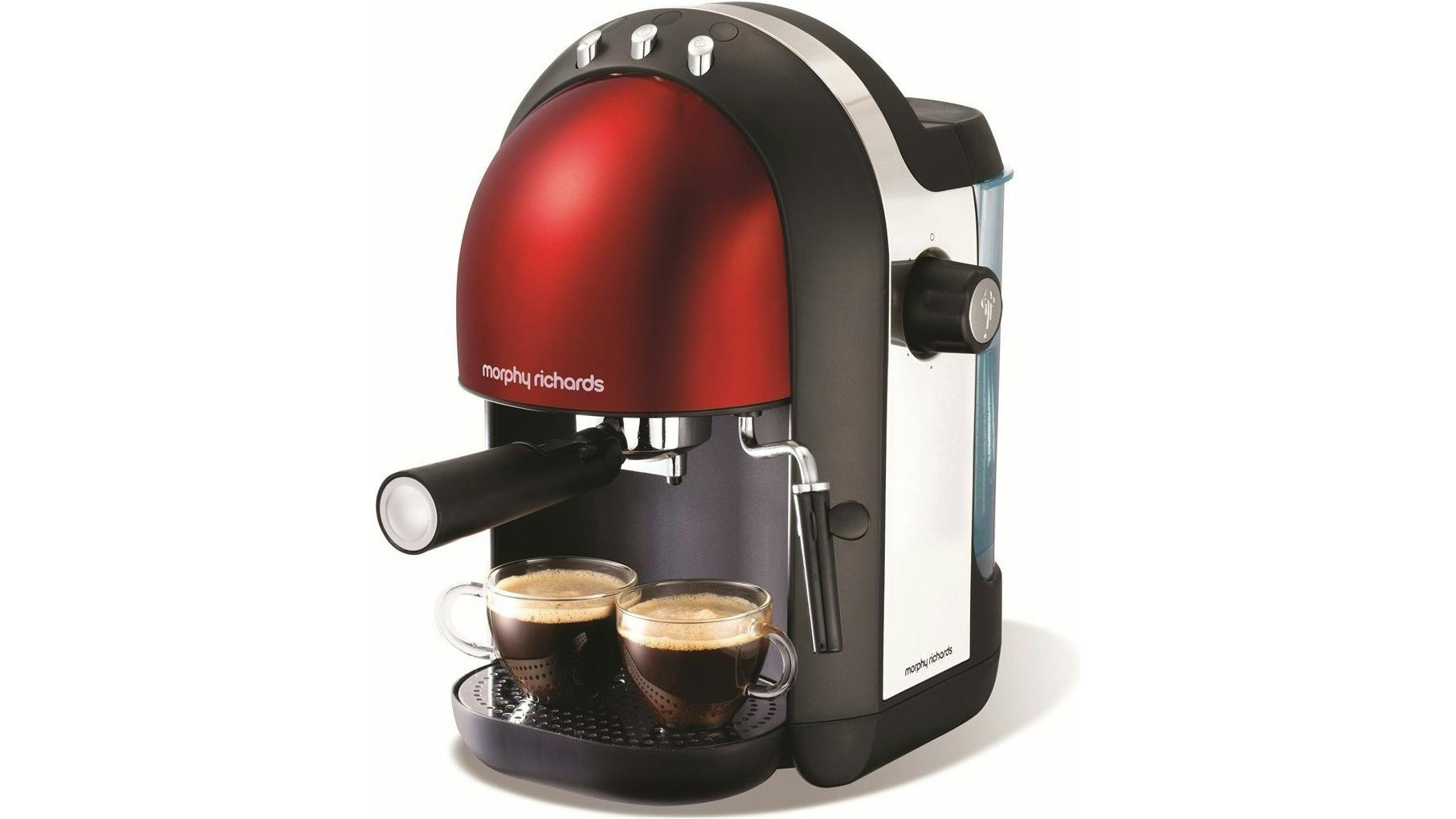 Morphy Richards Accents Espresso Coffee Machine Red Harvey