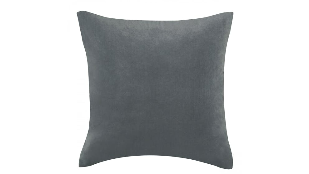 Aria Velvet Cushion - 55x55cm - Grey