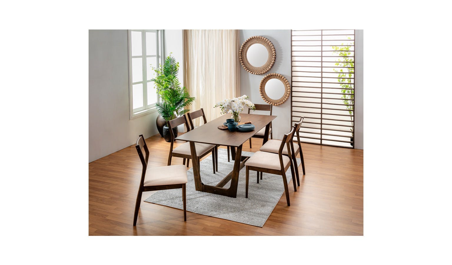 Hatti Rectangular Wooden Dining Table (Table Only)