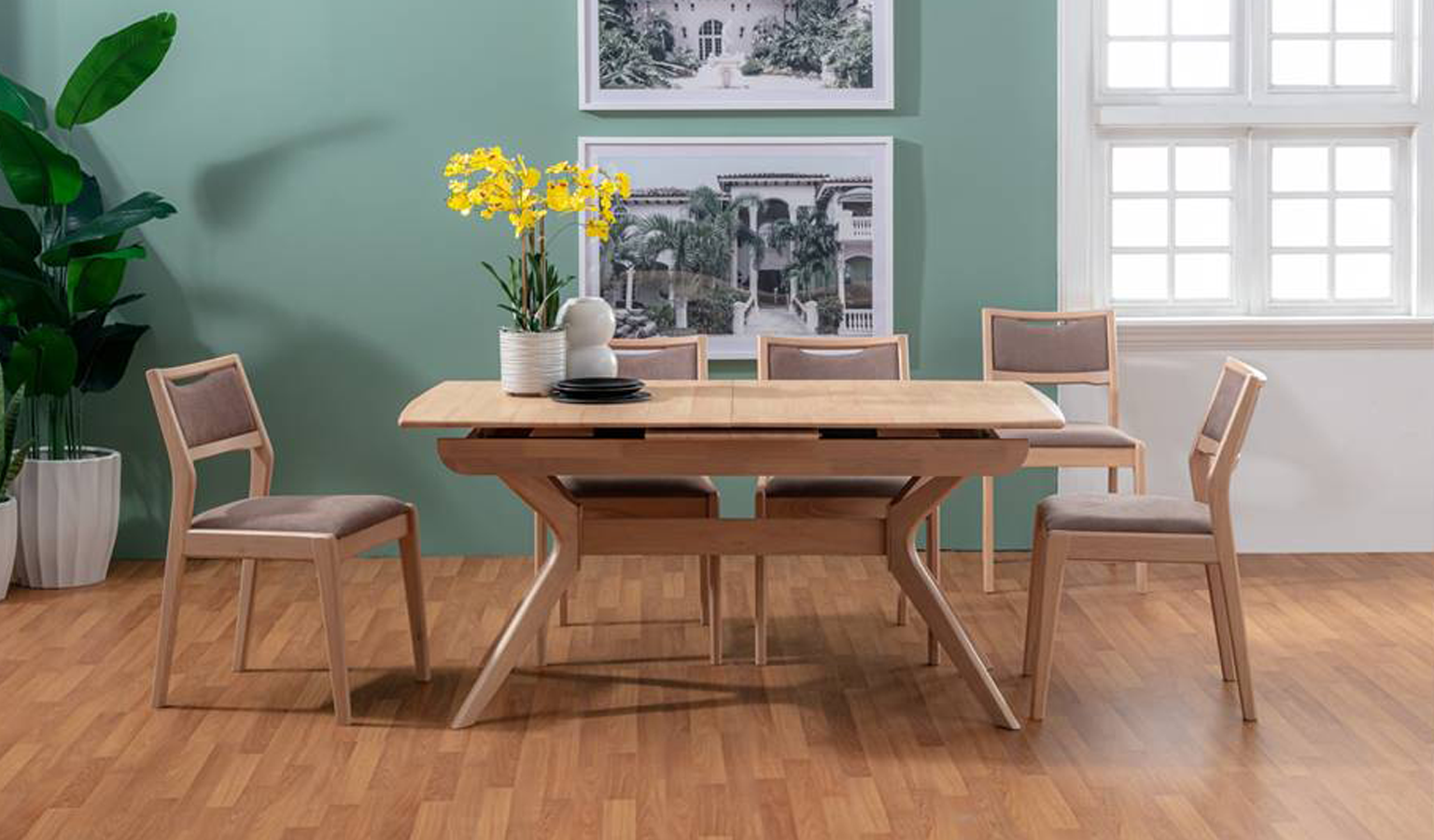 Stan Extendable Wooden Dining Table ( Table only)
