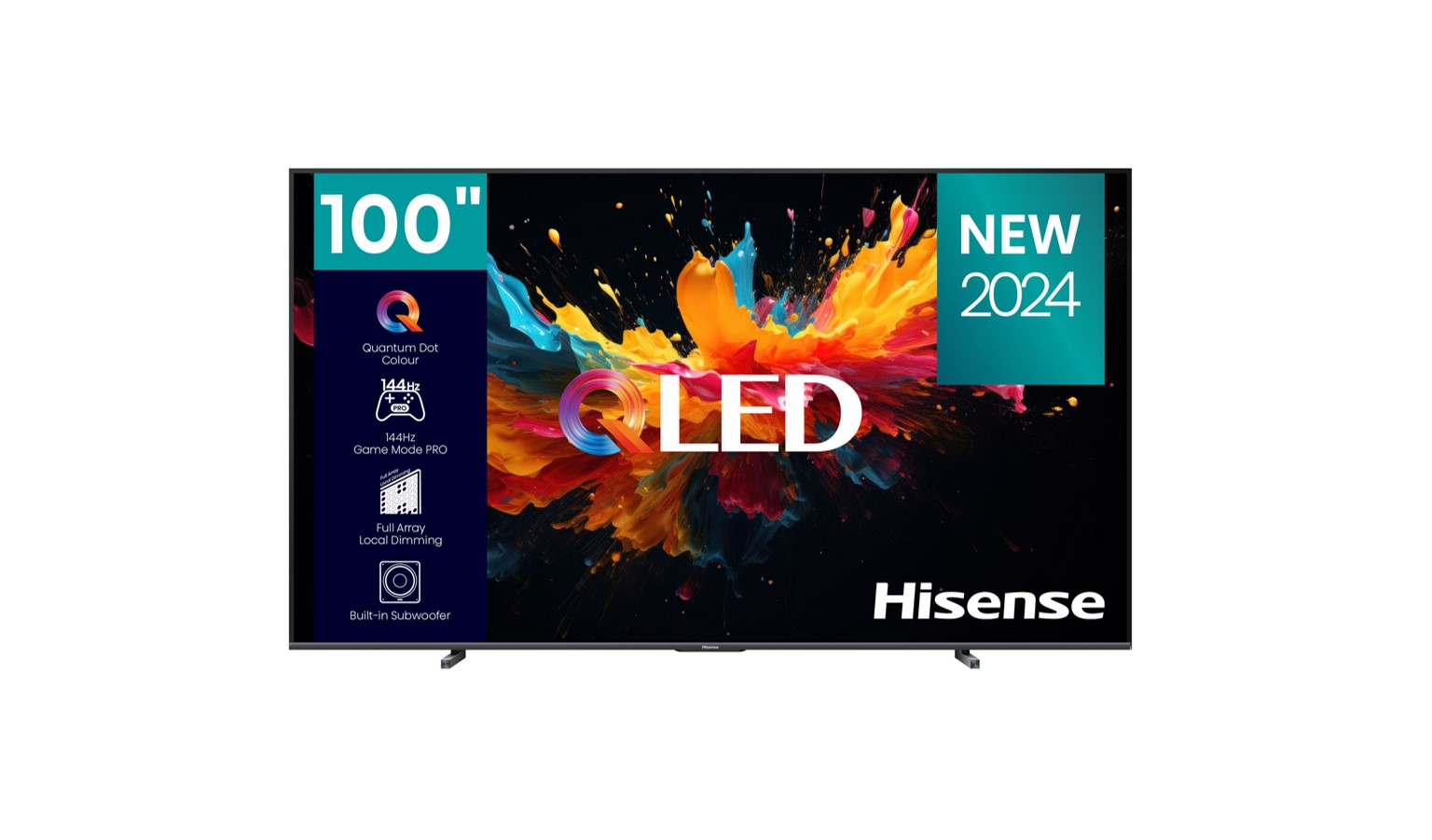 Hisense 100-Inch QLED 4K Smart TV 2024 - Black (100Q7N)