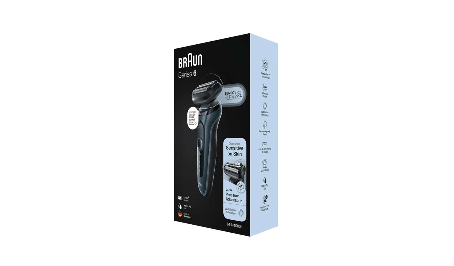 Braun Series 6 60-N1200S Wet & Dry Shaver - Grey  (FGB10/107)