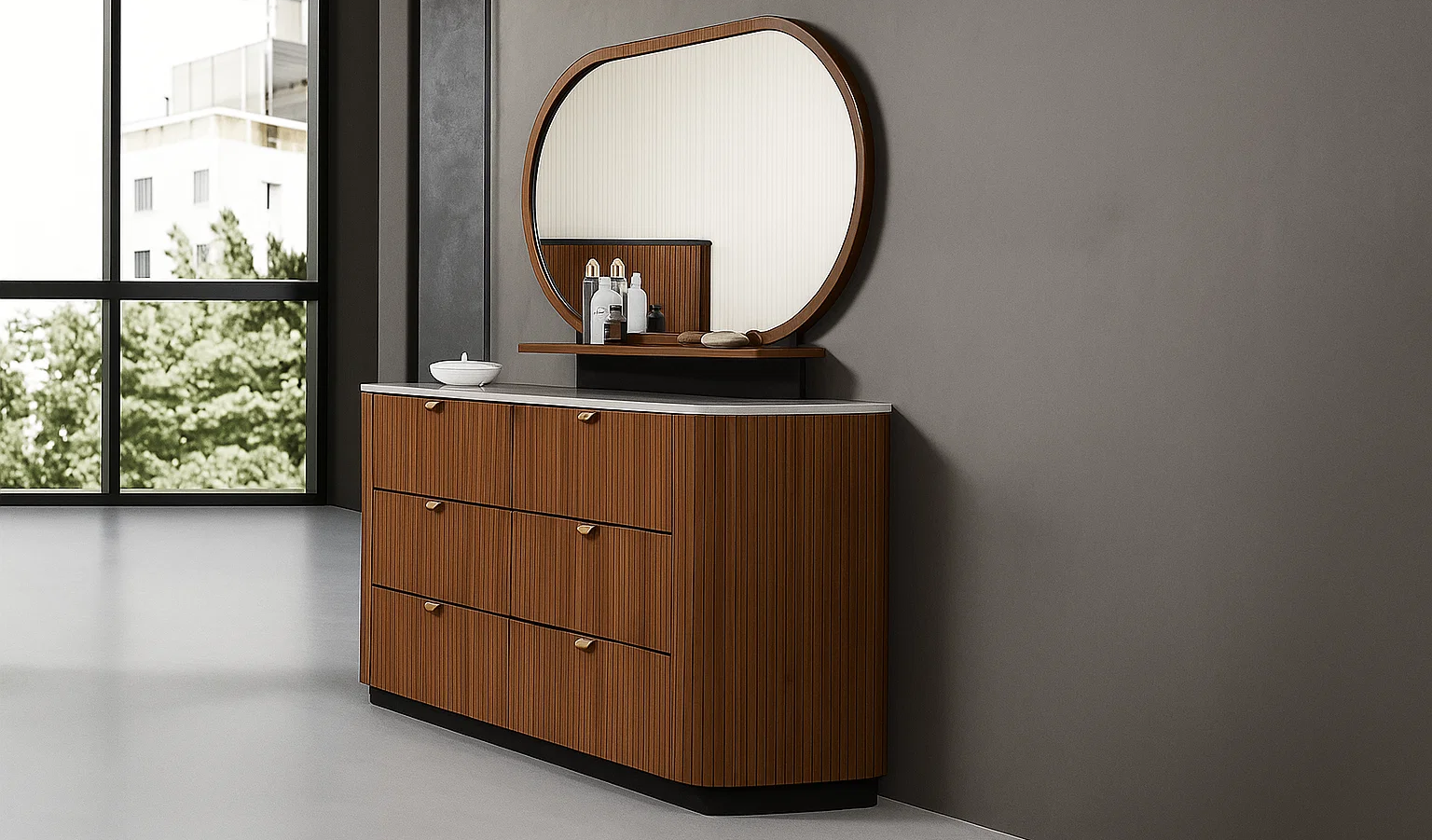 Lucerne Dressing Table With Mirror