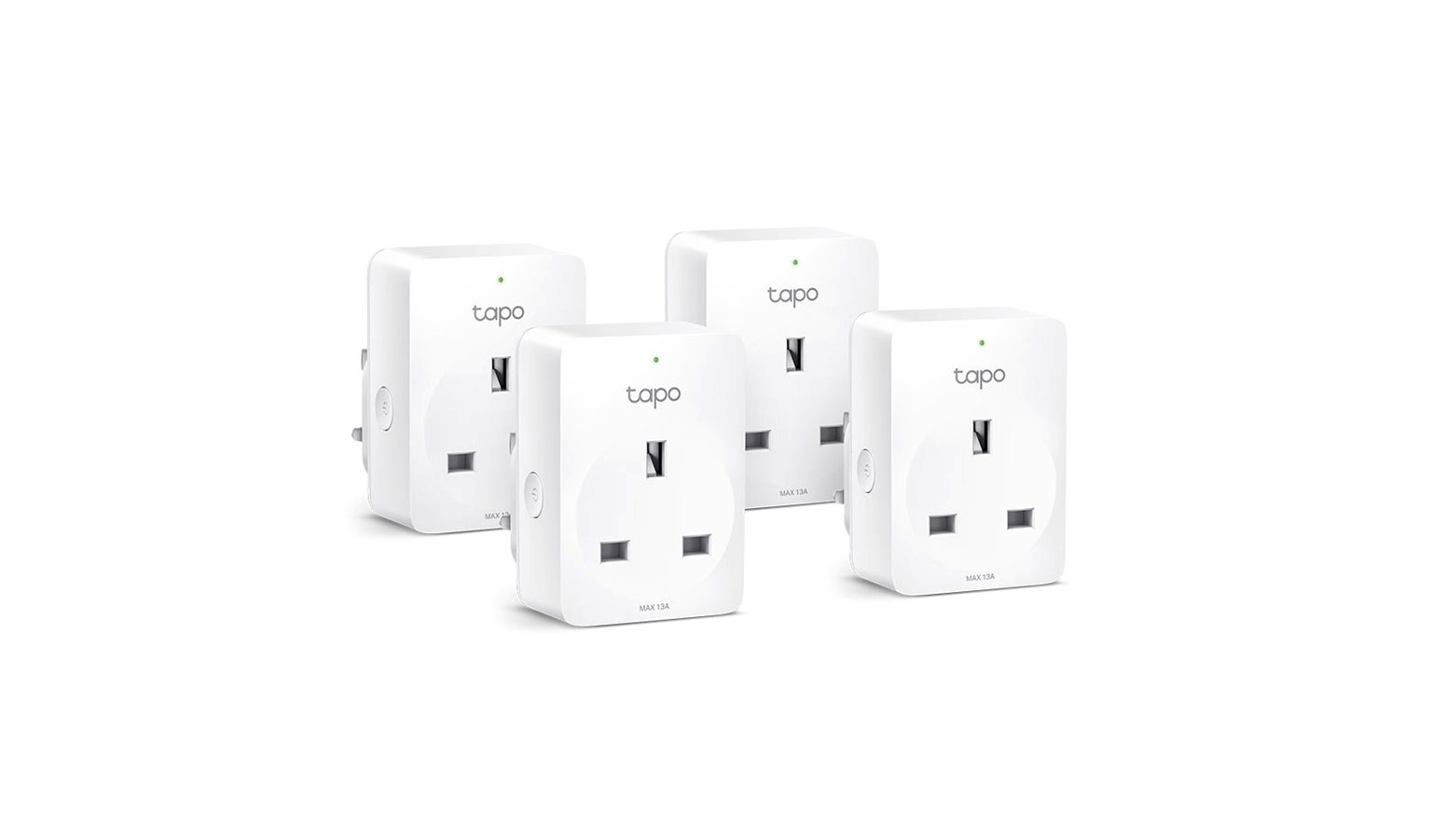 TP-Link Tapo Mini Smart Wi-Fi Socket, Energy Monitoring (4-pack) - White (P110)
