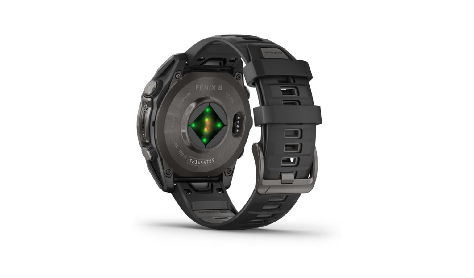 Garmin Fenix 8 Amoled Smartwatch 47mm - Carbon Gray DLC Titanium with Black/Pebble Gray Silicone Band (010-02904-29)_4