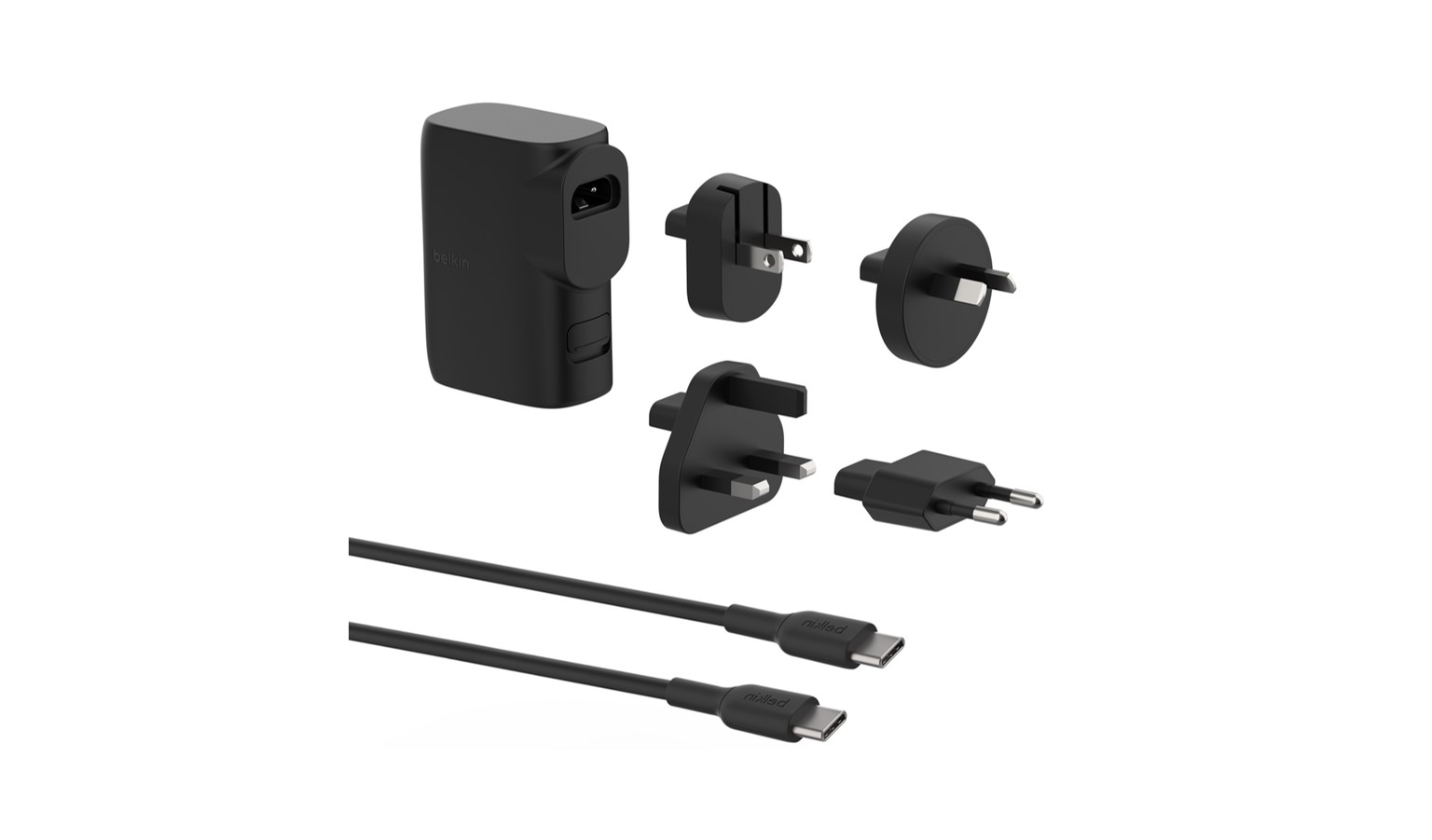 Belkin BoostCharge Travel Adapter Kit Hybrid Wall Charger 25W + Power Bank 5K - Black (BPZ003bt1MBK-B6)