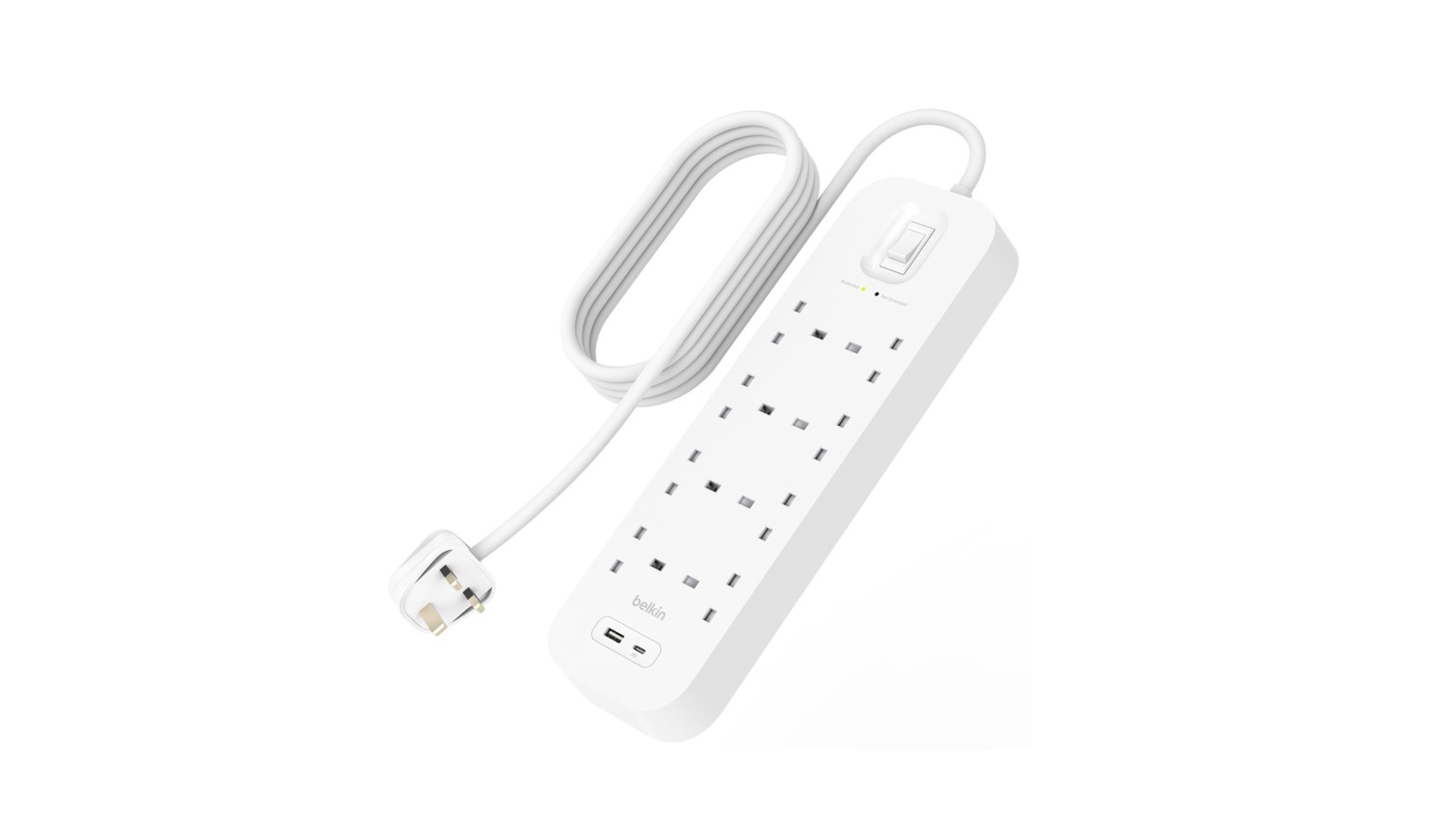 Belkin Connect 8-Outlet USB-C and USB-A Surge Protector - White (SRB003af2M)_2