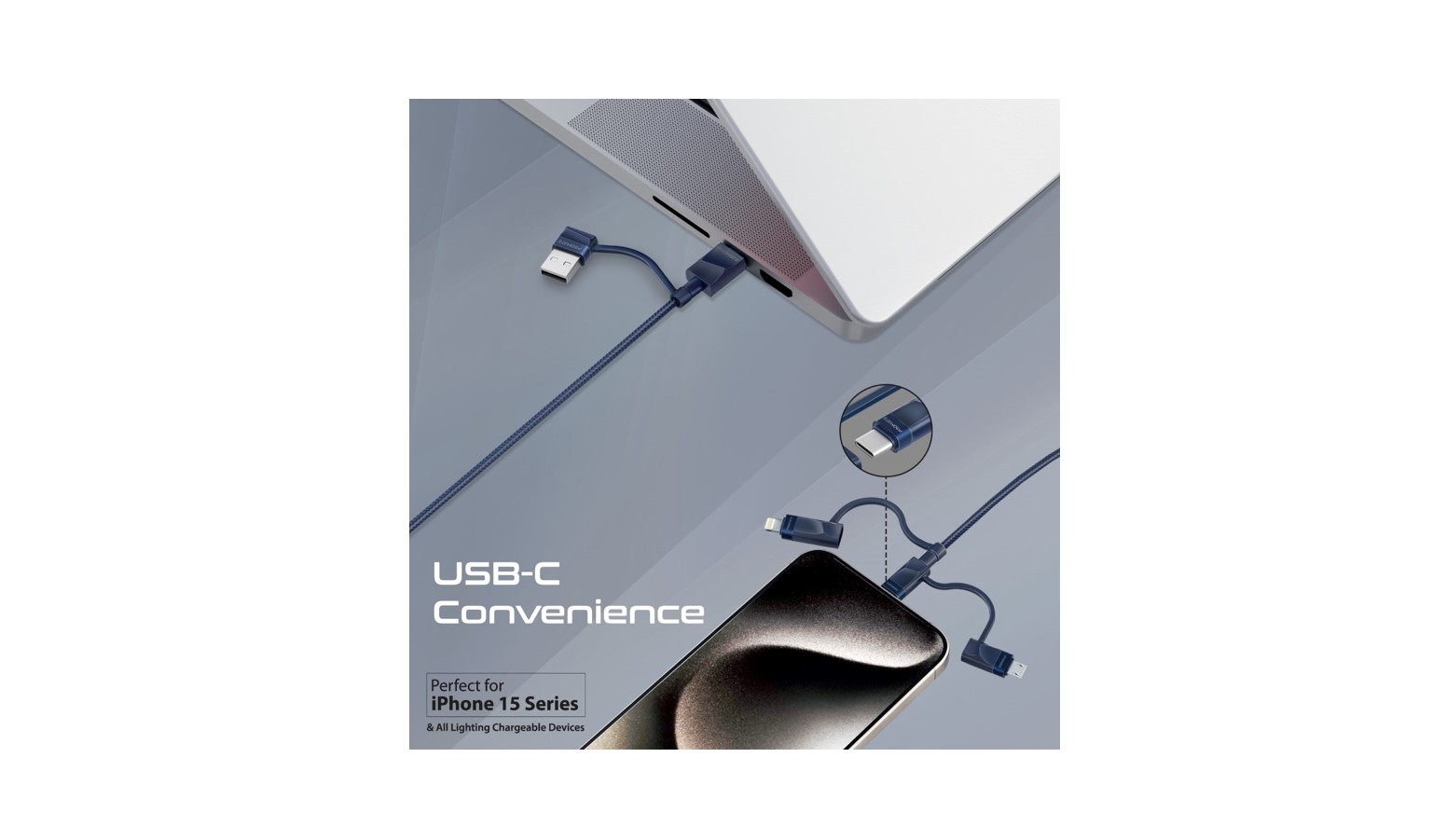 Promate 6-in-1 Hybrid Multi-Connector Cable - Navy (PENTAPOWER.NAVY)_1