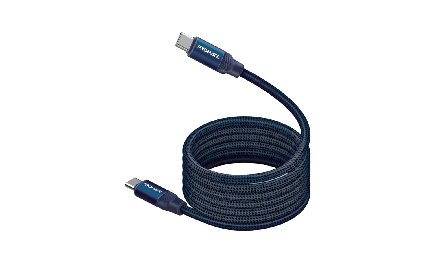 Promate 60W Magnetic USB-C Cable - Blue (SPRINGY.BLUE)