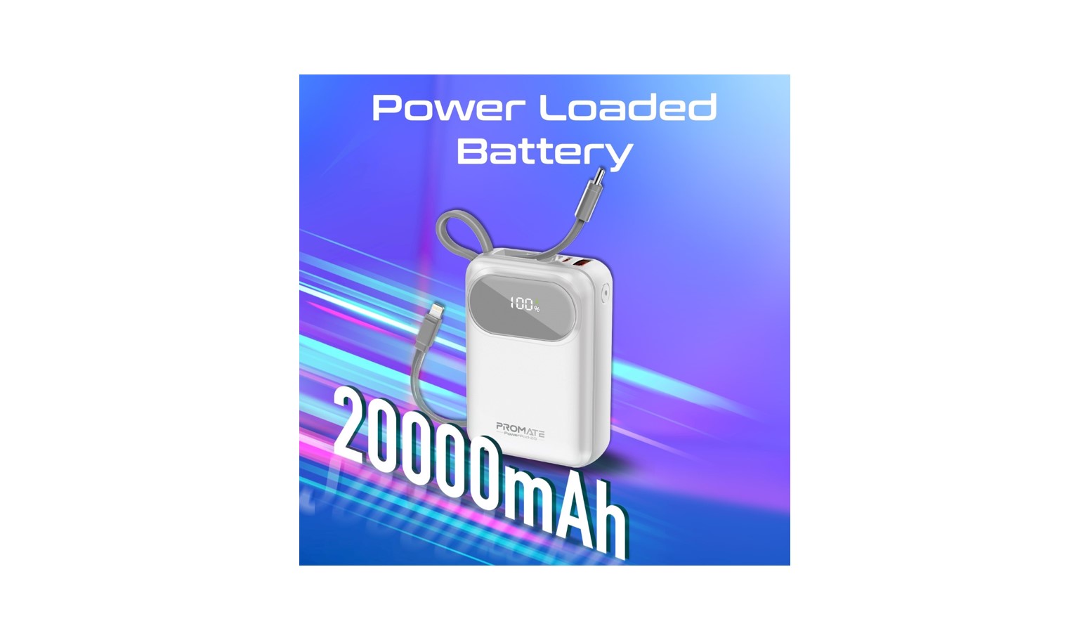 Promate Ultra Compact 35W 20000MAH Power Bank - White (PWRPOD-20.WH)_2