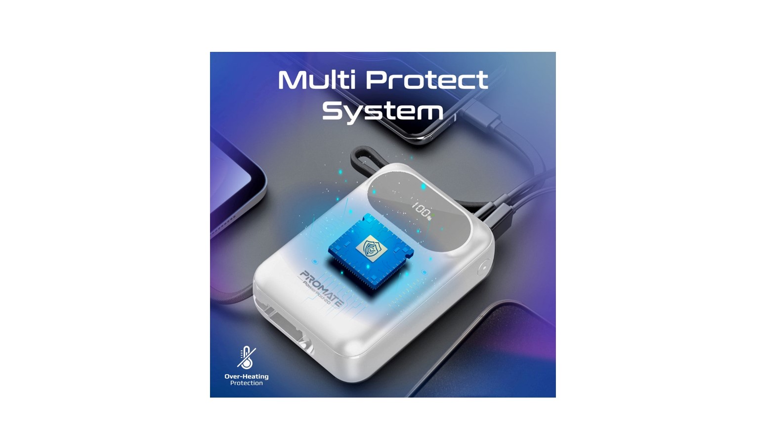 Promate Ultra Compact 35W 20000MAH Power Bank - White (PWRPOD-20.WH)_4