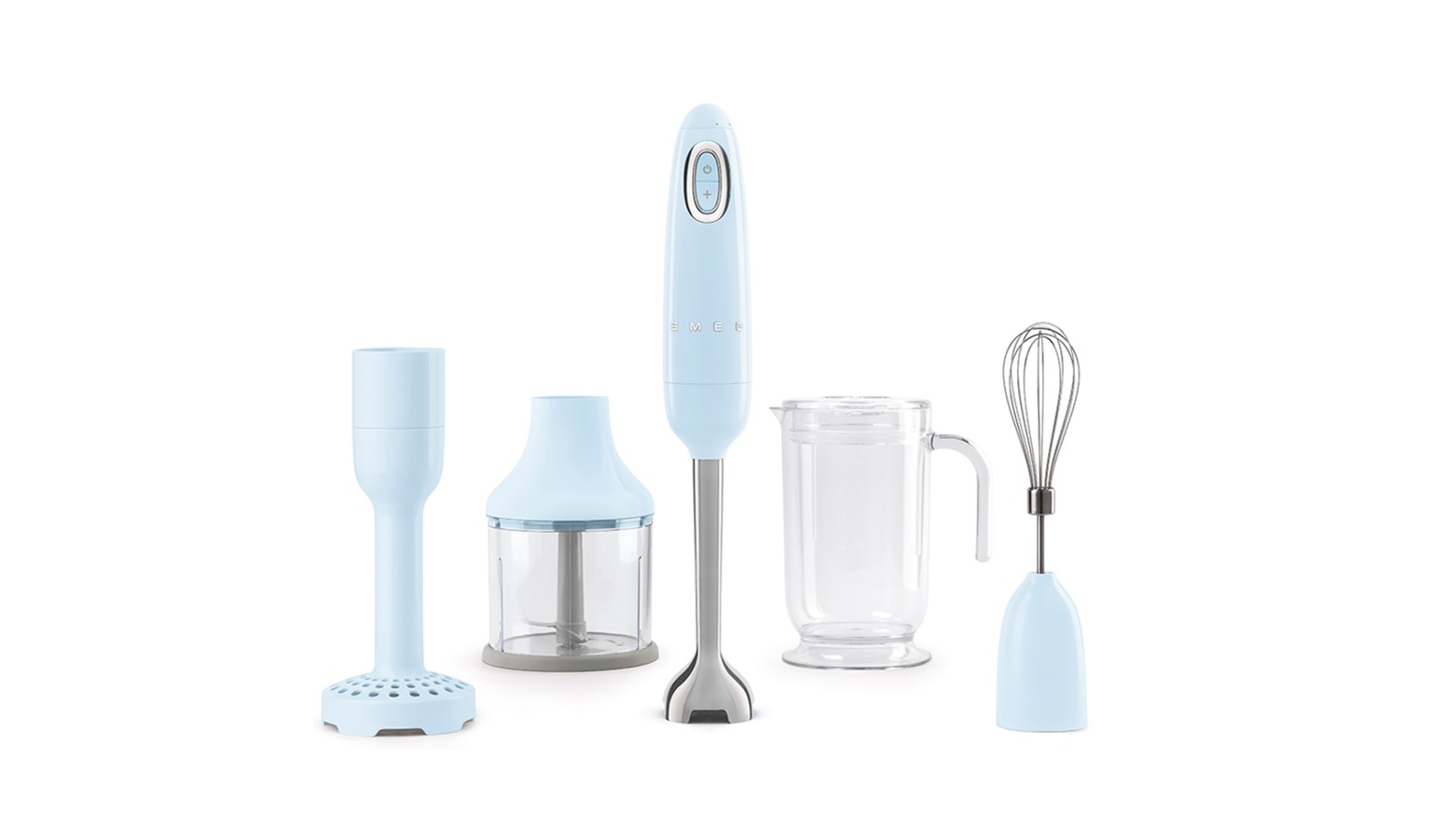 Smeg Hand Blender with Accessories - Pastel Blue (HBF22PBUK)