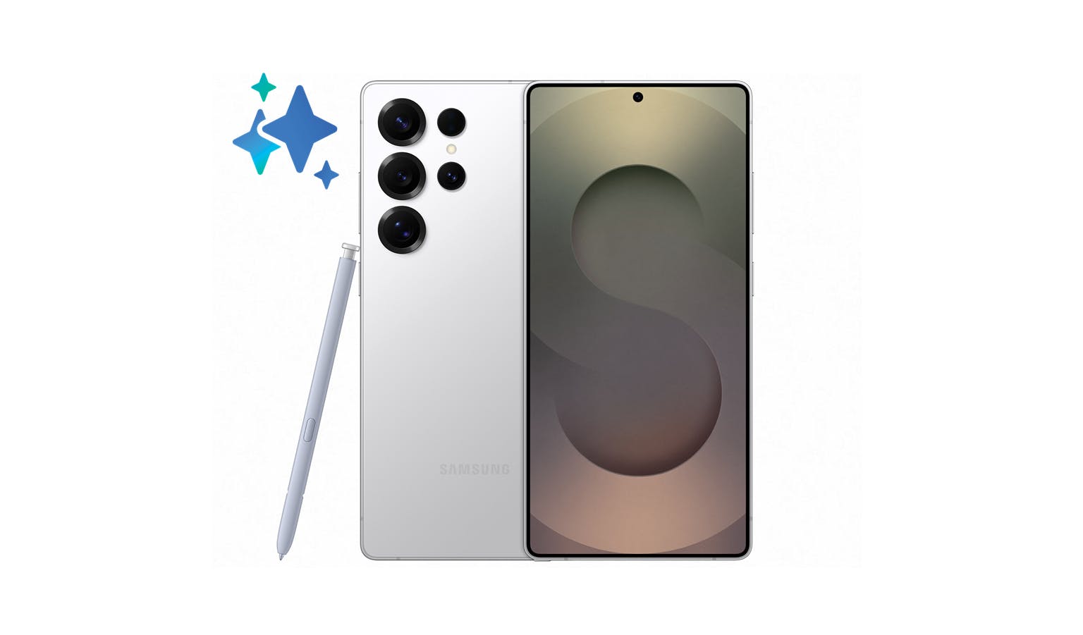 Samsung Galaxy S25 Ultra AI Phone Android Smartphone - Titanium Whitesilver