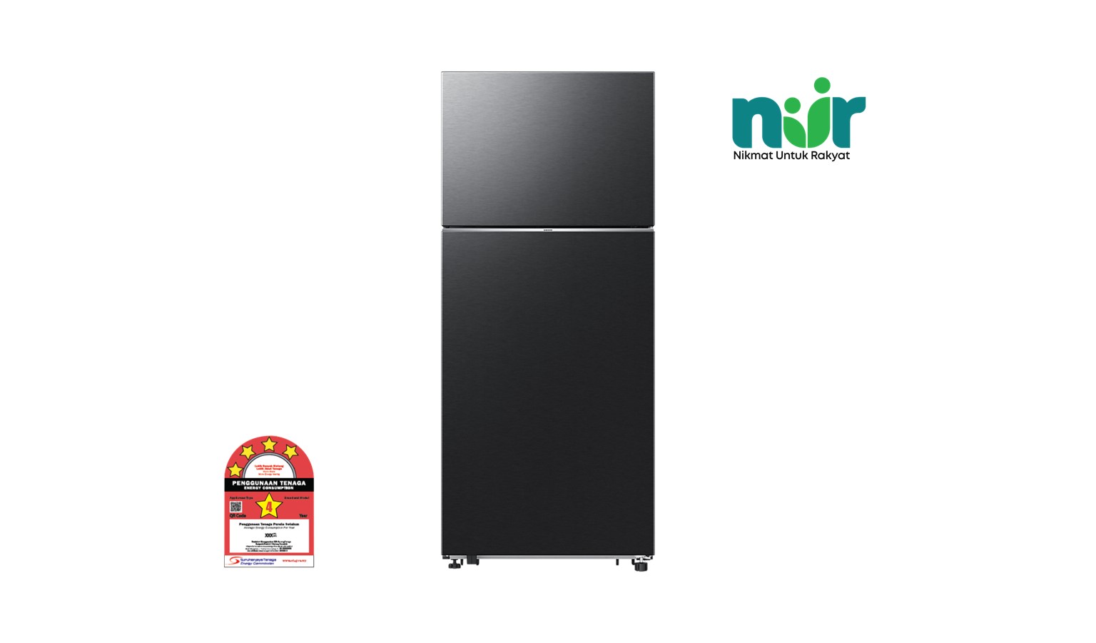 Samsung 530L 2 Door Inverter Refrigerator - Black (RT-53DG7A64B1ME)