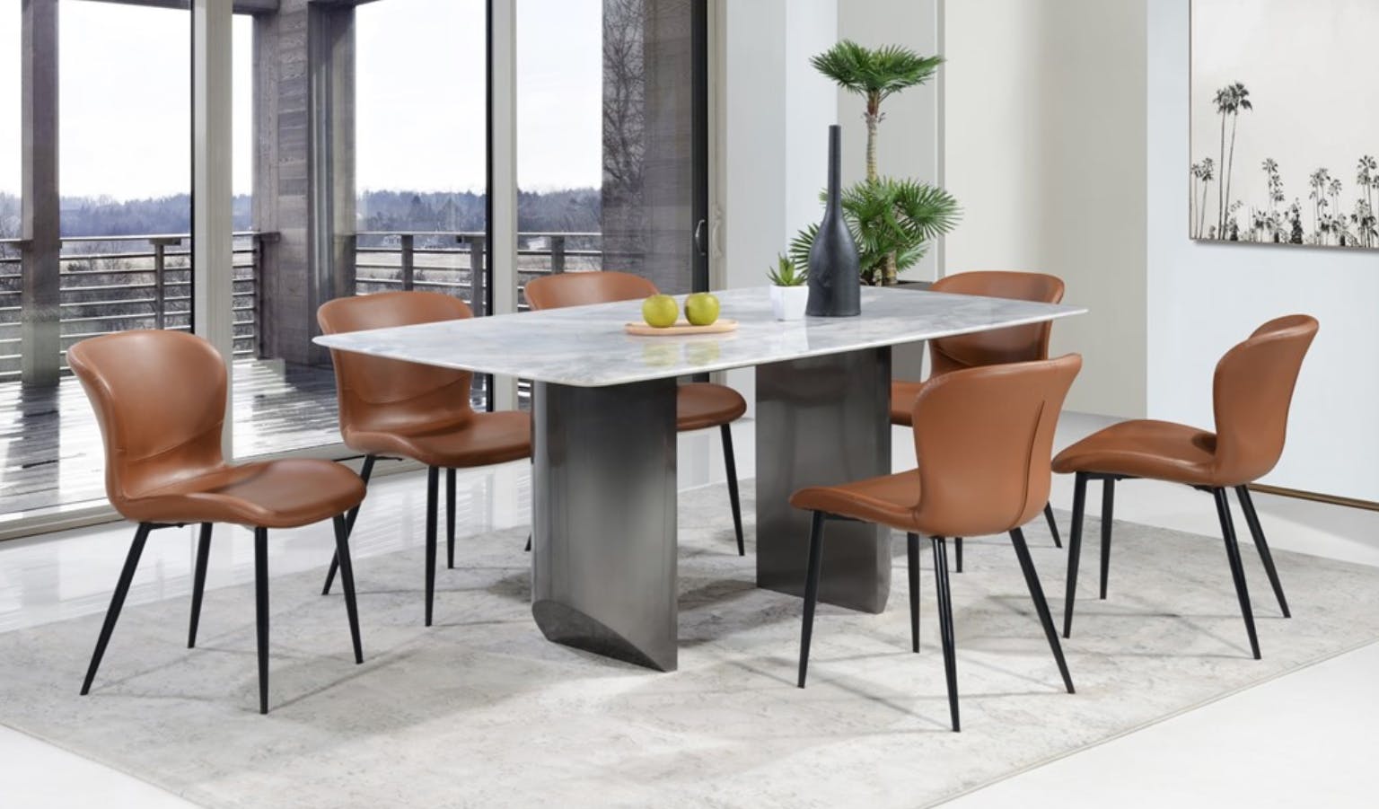 Bayliss Rectangle Marble Dining Table - 1.8M (Table Only)