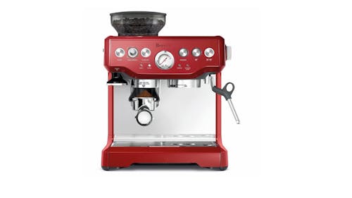 Breville the Barista Express Coffee Machine BES870 - Cranberry Red