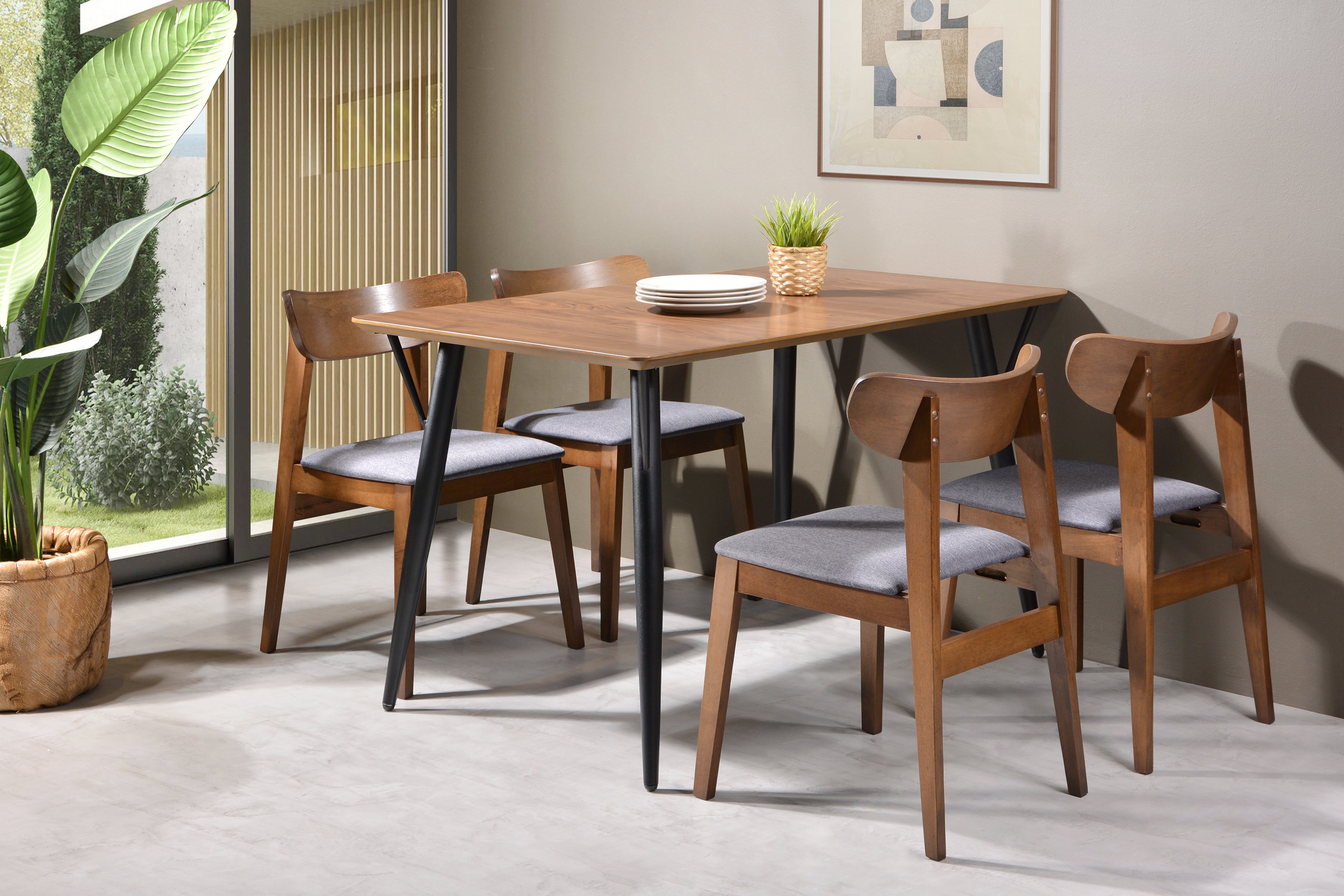 Montana Rectangle Dining Table - Natural Black