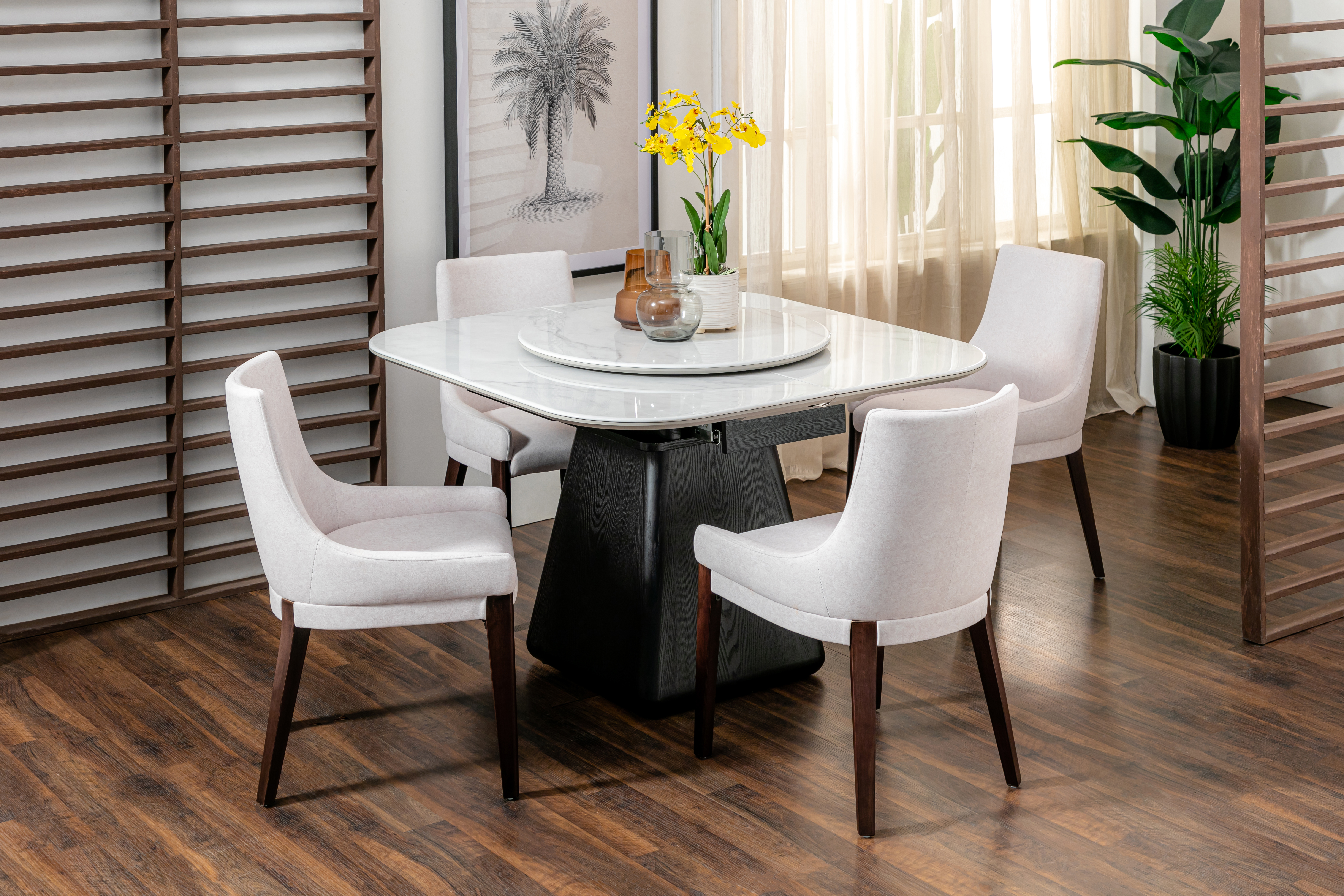 Starry Rectangle Extendable Dining Table - 6FT