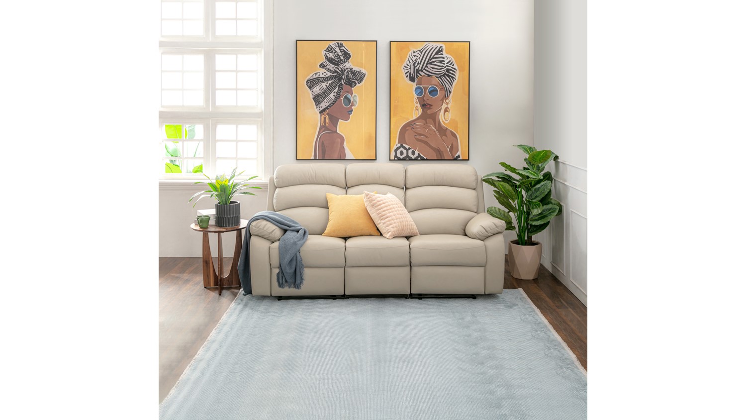 Zoom 2 Seater Full Leather Manual Recliner Sofa