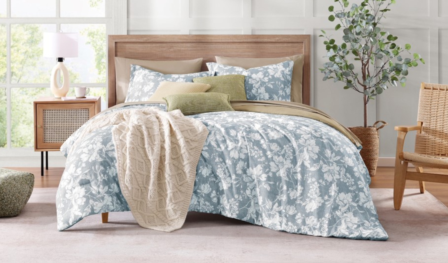 Eloise King Size Quilt Cover - Storm Blue