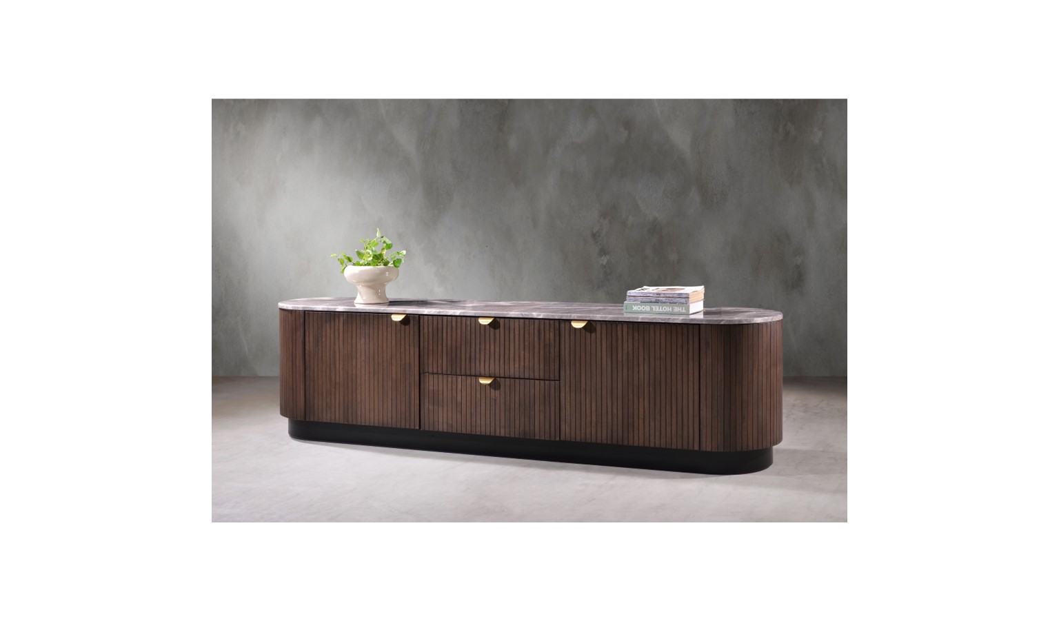 Tossa TV Cabinet with Marble Top