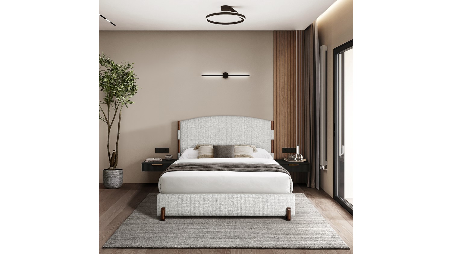 Hayley Bedframe - Queen Size