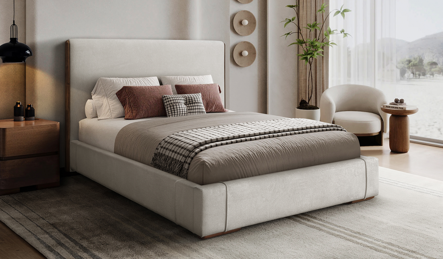 Lenon Bed frame - Queen Size
