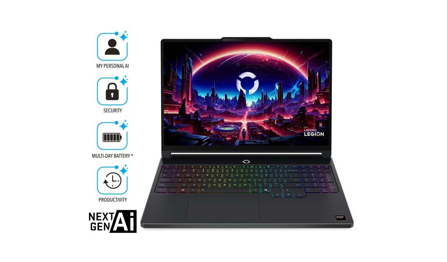 Lenovo Legion 5 15AHP11 AMD Ryzen 7-250/16GB/512GB SSD 15.3-inch AI Gaming Laptop - Eclipse Black (83Q7007LMJ)