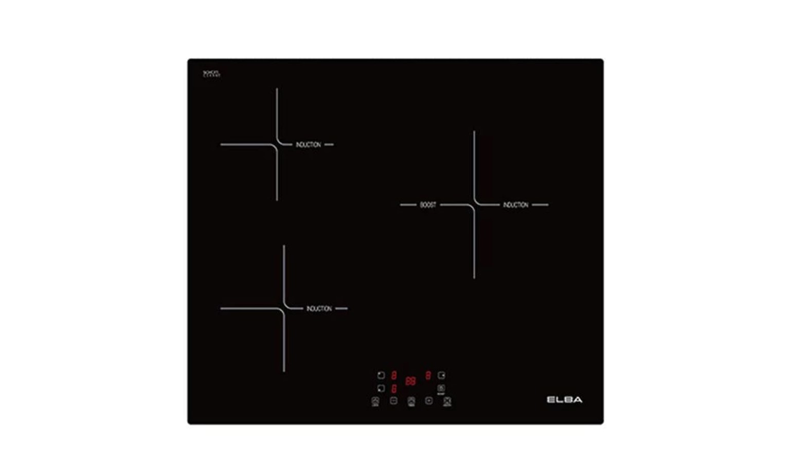 Elba Built-In Induction Cooker Triple Cooking Zones - Black (EIC-S6063ST(BK))