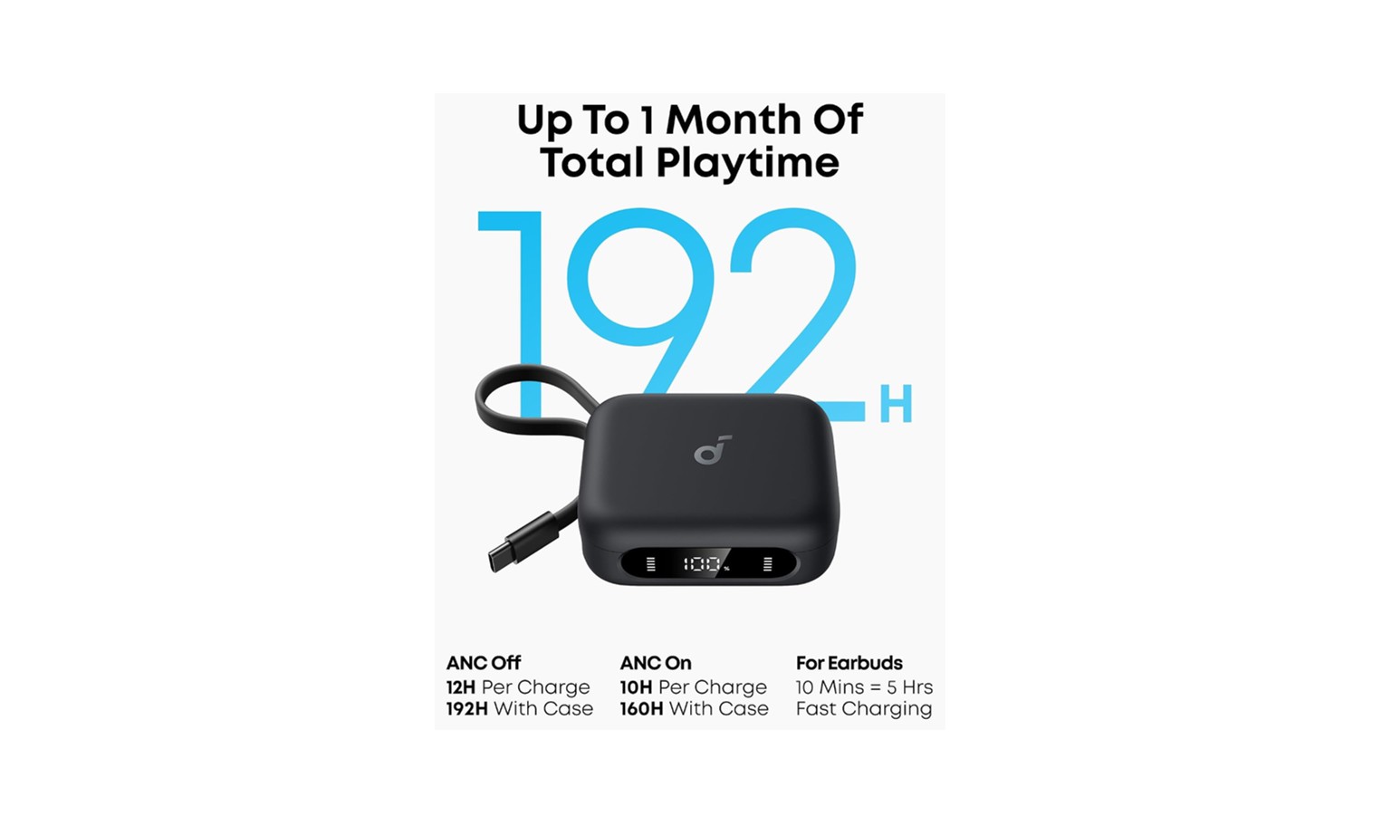 Soundcore P41i Wireless Earbuds with Portable Phone Charger - Black (A3937H11)_4