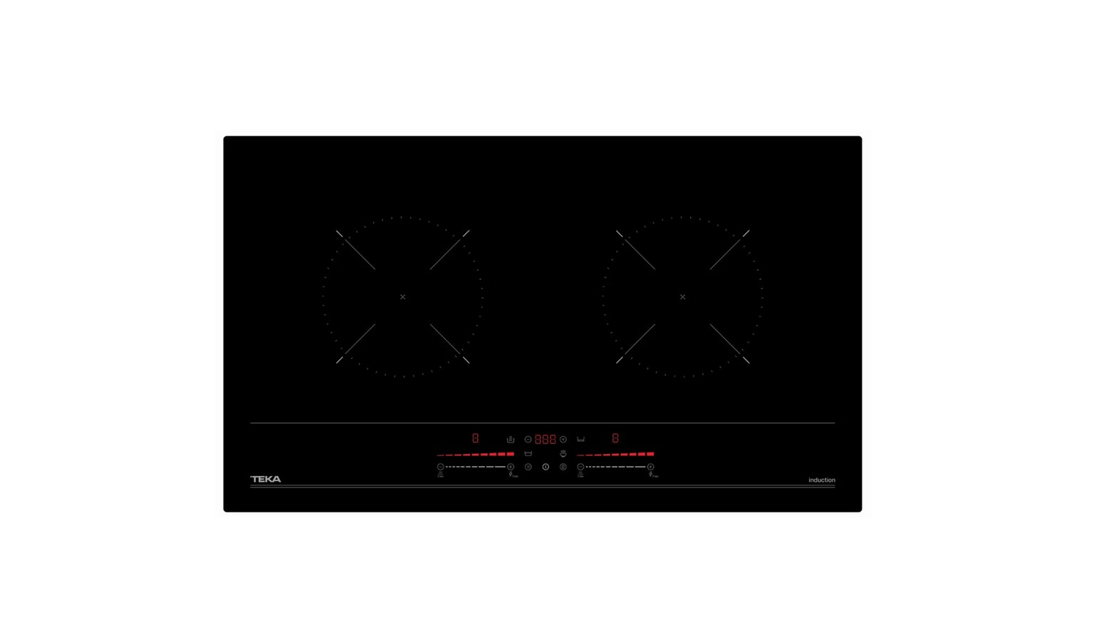 Teka 90cm Chimney Cooker Hood - Black (DLH 9158T) + 73cm 2 Burner Induction Hob - Black Glass (IBC 7320 D)_1