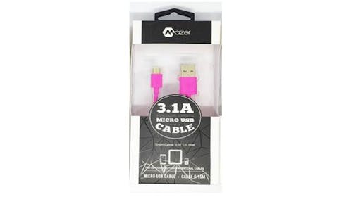 Mazer 15cm Micro USB Cable - Pink
