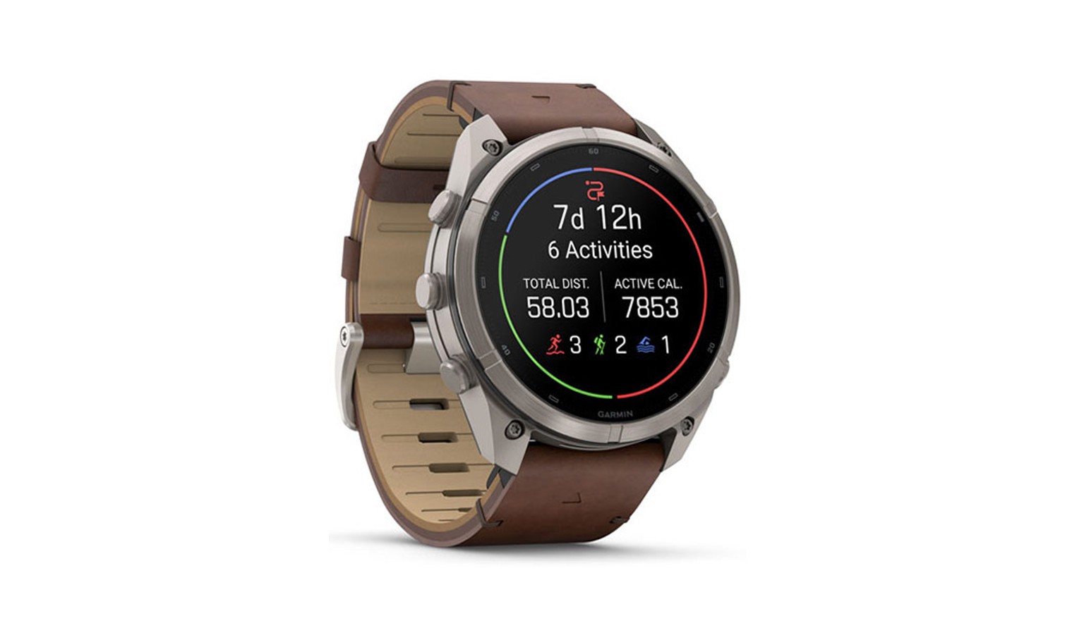Garmin Fenix 9 Pro - 51mm GPS AMOLED Titanium with Walnut Leather Band (010-04337-87)_2