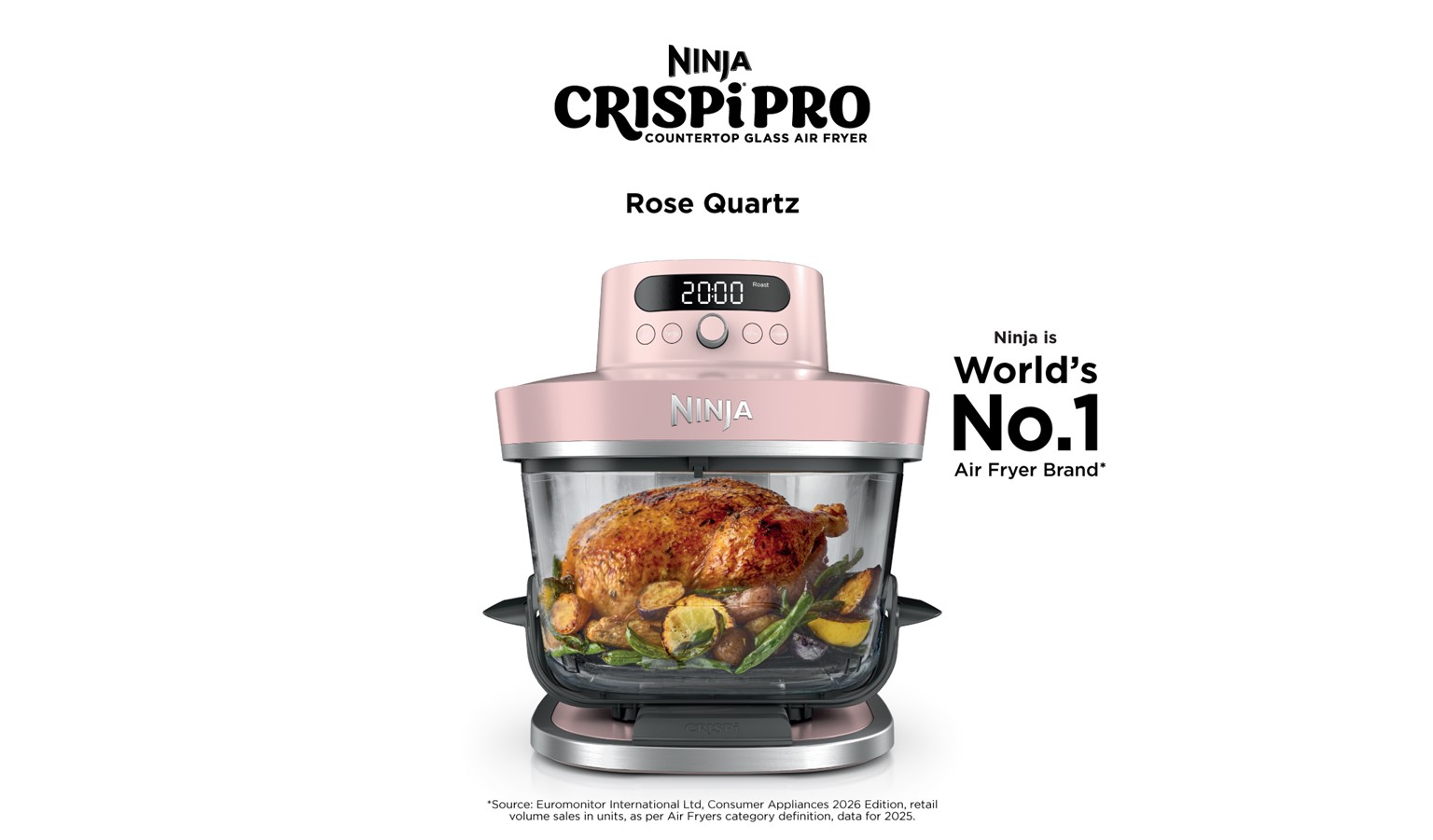 Ninja CRISPi Pro Glass Air Fryer - Rose Quartz (AS101SMPK)_01